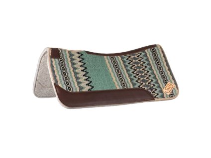 Westernová podsedlová deka POOLS Contoured light green/grey
