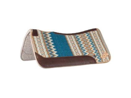 Westernová podsedlová deka POOLS Contoured blue/beige