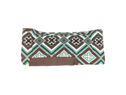 Westernová podsedlová deka POOLS Dakota Eco Wool green/brown/dark brown