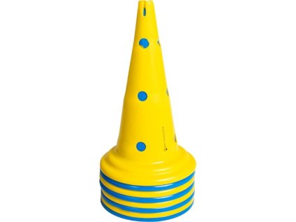 Tréninkové kužely WALDHAUSEN blue/yellow 50cm (8ks)