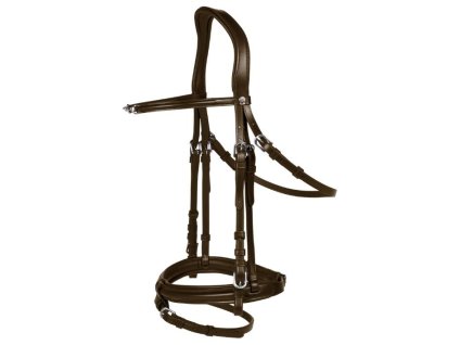 Uzdečka WALDHAUSEN X-Line Charmbit s anglickým nánosníkem brown COB