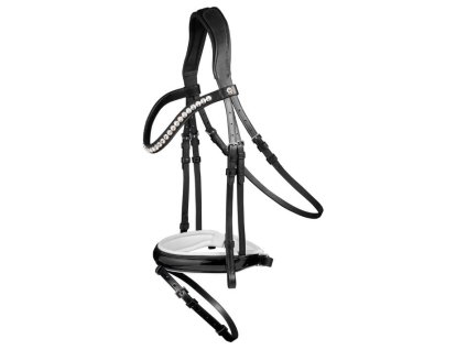 Uzdečka WALDHAUSEN X-Line Evermore se švédským nánosníkem black/white FULL