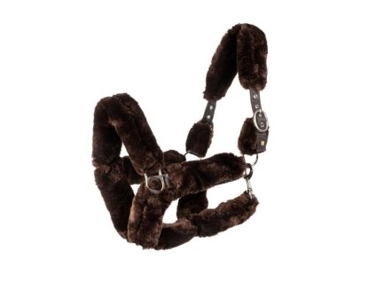 Ohlávka EQUESTRO s beránkem brown/brown FULL