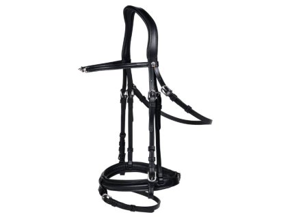 Uzdečka WALDHAUSEN X-Line Charmbit s anglickým nánosníkem black COB