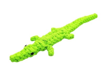 Hračka SALAČ plyš - proplétaný krokodýl zelený 50cm