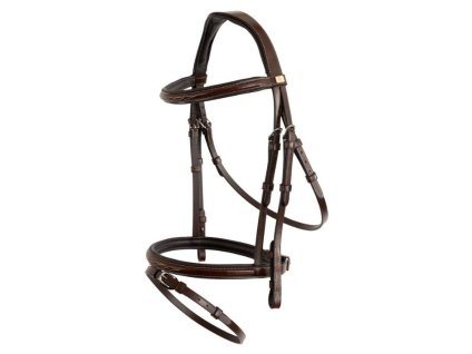 Uzdečka BR Salcombe s anglickým násnoníkem oak COB