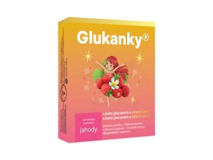 LIEČIVE RASTLINY Glukánky dětské pastilky s beta glucanem a vitaminem C jahoda 30tbl