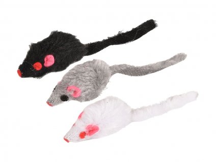 Hračka pro kočky FLAMINGO - myš 5cm (MIX BAREV)