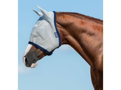 Maska proti hmyzu HORSEWARE Amigo silver & navy FULL