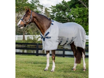 Deka proti hmyzu HORSEWARE Rambo Protector silver/navy/white & beige 145cm