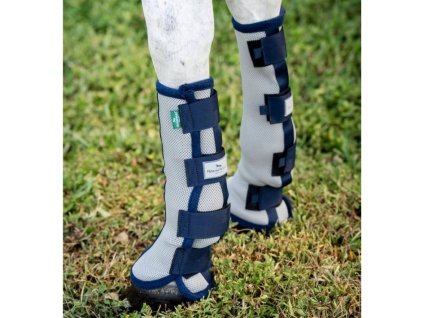 Kamaše proti hmyzu HORSEWARE silver & navy COB