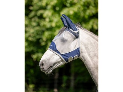 Maska proti hmyzu HORSEWARE Shield navy/silver COB