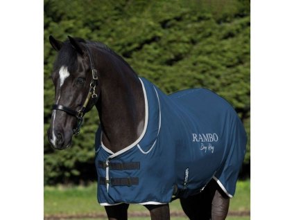 Odpocovací deka HORSEWARE Rambo Supreme navy/silver (L)