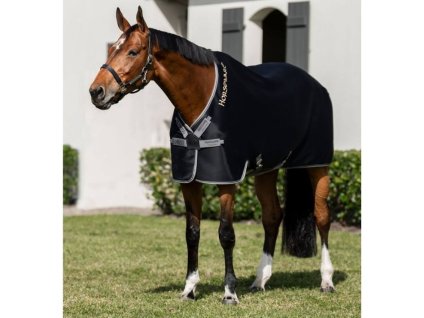 Odpocovací deka HORSEWARE Rambo Airmax Cooler black/thunderstorm grey & silver 155cm
