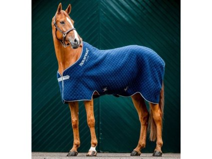 Odpocovací deka HORSEWARE Thermal Cooler navy/navy & silver 155cm