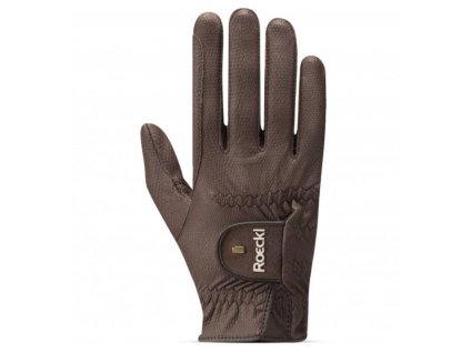 Jezdecké rukavice ROECKL Grip Pro mocha (6,5)