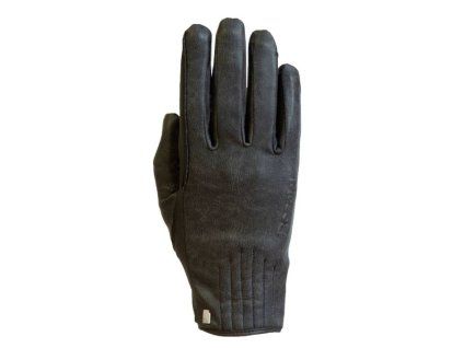 Jezdecké rukavice ROECKL Wels black stonewashed (9,5)