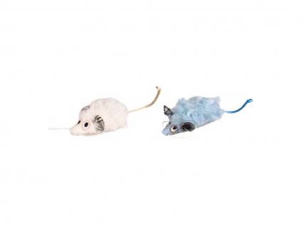 Hračka pro kočky FLAMINGO - Rizzo myš 14cm (MIX BAREV)