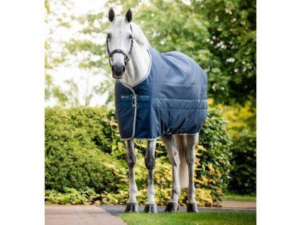 Stájová deka HORSEWARE Ionic Therapy 50g imperial blue/silver & navy 155cm