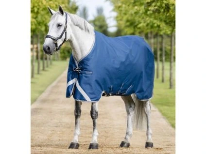Výběhová deka HORSEWARE Ionic Therapy 100g imperial blue/silver & navy 155cm