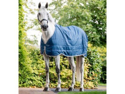 Liner HORSEWARE Ionic Therapy Liner 50g imperial blue/silver & navy 125cm