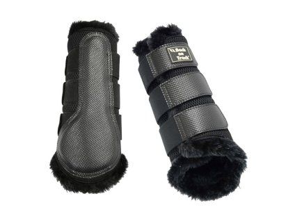 Kamaše BACK ON TRACK 3D Mesh s beránkem black (L)