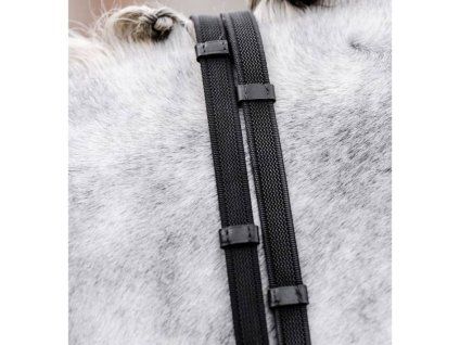 Otěže HORSEWARE Rubber Grip Continental black SHETTY