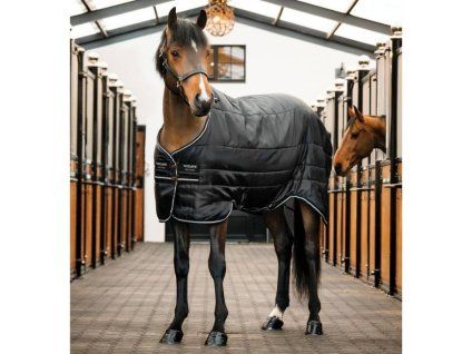 Stájová deka HORSEWARE Easy-Layer 100g black/black & silver 155cm