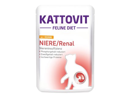 Kapsička KATTOVIT Feline Diet Renal s kuřetem 85g