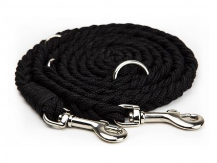 Vodítko NOBBY pletené černé (S-M) 1,6x200cm