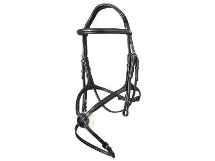 Uzdečka TRUST Oslo s mexickým nánosníkem black/silver COB