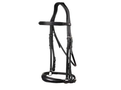 Uzdečka TRUST Rome s hannoverským nánosníkem black/silver FULL