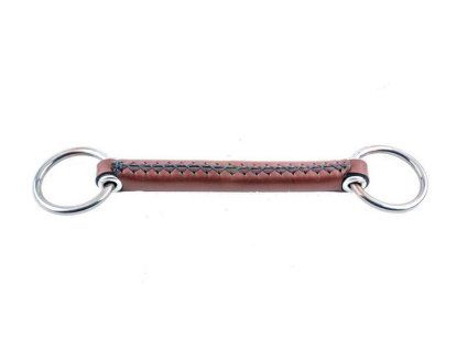 Udidlo oliva TRUST Leather Bradoon nelomené 135mm/20mm