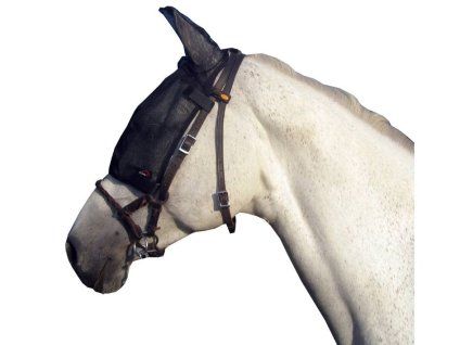Jezdecká maska proti hmyzu CAVALLO black (M)