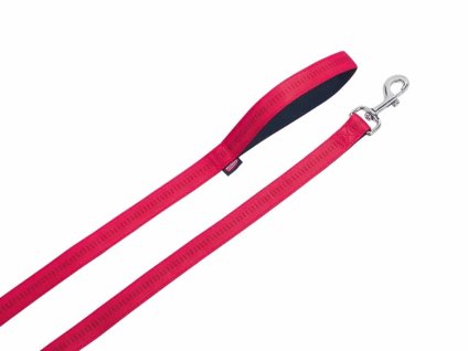 Vodítko NOBBY Soft Grip nylonové červené 2x120cm