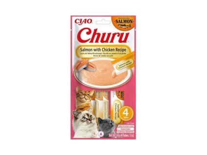 CIAO Churu Cat Snack losos & kuře 4x14g