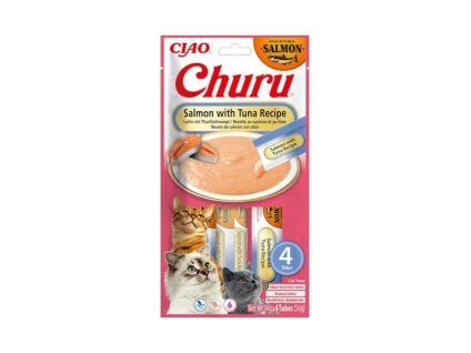 CIAO Churu Cat Snack losos & tuňák 4x14g