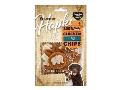 FLAMINGO Hapki Chicken & Fish Chips with Biscuits 85g