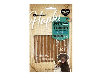 FLAMINGO Hapki Turkey & Fish Sushi Strips 85g