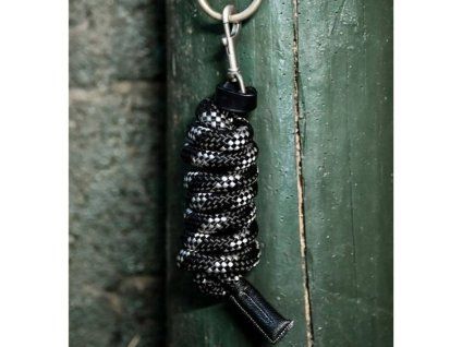 Vodítko HORSEWARE black/black & silver