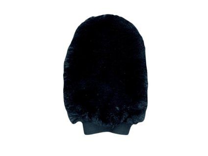 Čistící beránková rukavice KM ELITE Teddy Soft black