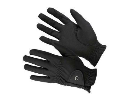 Jezdecké rukavice KM ELITE ProGrip black (6,5)
