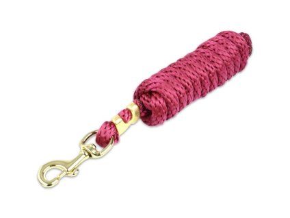 Vodítko KM ELITE Poly s klasickou karabinou bordeaux red 3m