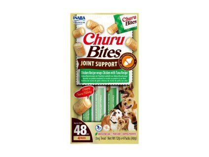 INABA Churu Dog Bites Joint Support kuře a tuňák 4x12g