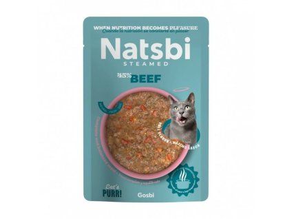 Kapsička NATSBI Cat Steamed Beef 80g