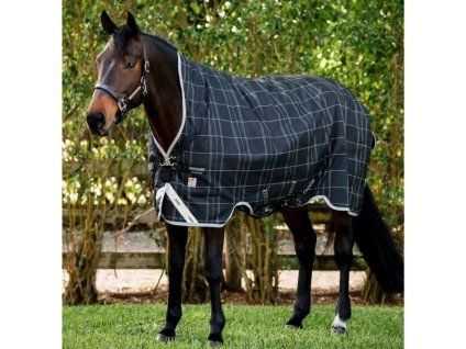 Výběhová deka HORSEWARE Rhino Wug Vari Layer 250g black/grey/white check & grey 145cm