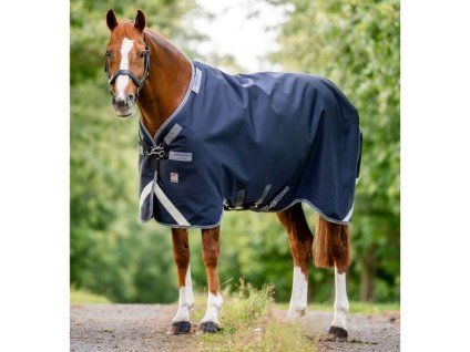 Výběhová deka HORSEWARE Rambo Vari Layer 1680D 450g navy/thunderstorm grey & silver 155cm