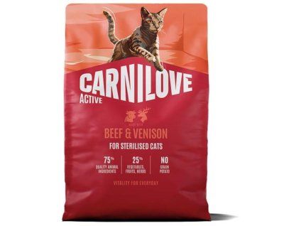 CARNILOVE Cat Active Beef & Venison Sterilised 2kg