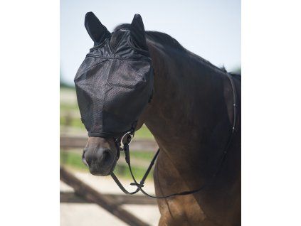 Jezdecká maska proti hmyzu QHP black COB