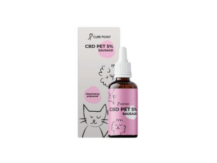 CURE POINT CBD PET 5% Olej pro psy Sausage 10ml